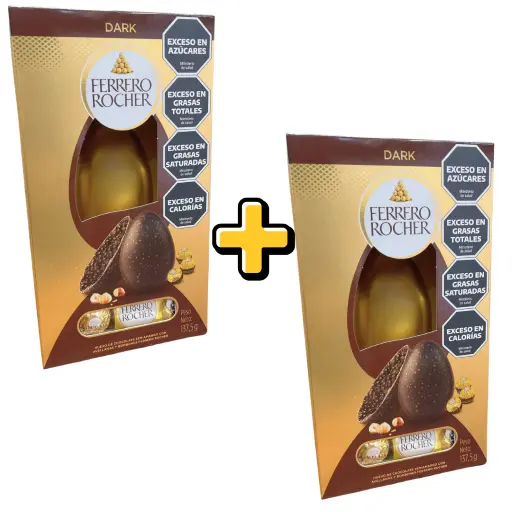 HUEVO DE PASCUA ROCHER DARK BOX x2